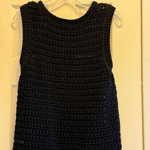 Halogen black knit vest; Size Medium